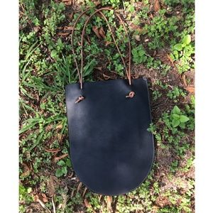 New Handmade Black Leather Bag - One of a Kind!